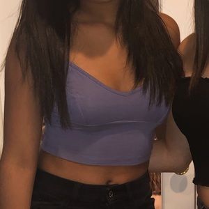 purplish crop top